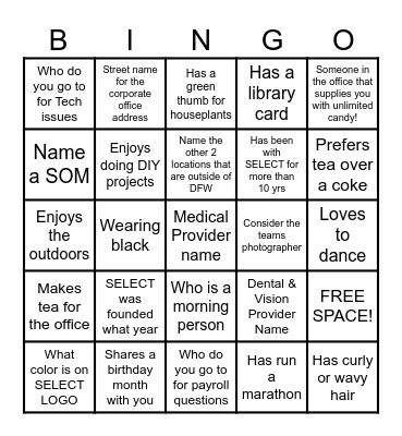 FRIENDSGIVING Bingo Card