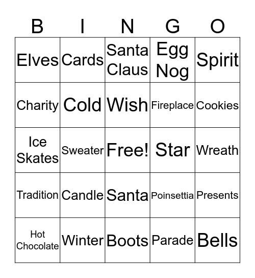 TWC Christmas Bingo Card