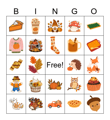 Stokes Thanksgiving Bingo Card