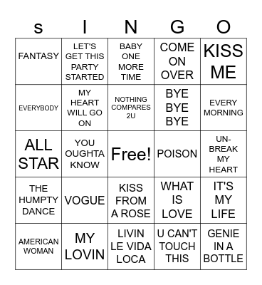 PARTY MIX Bingo Card