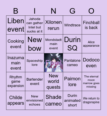 Luna III/6.2 Bingo Card