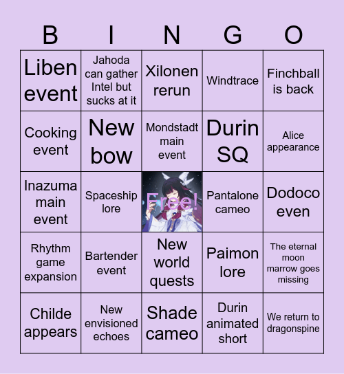 Luna III/6.2 Bingo Card