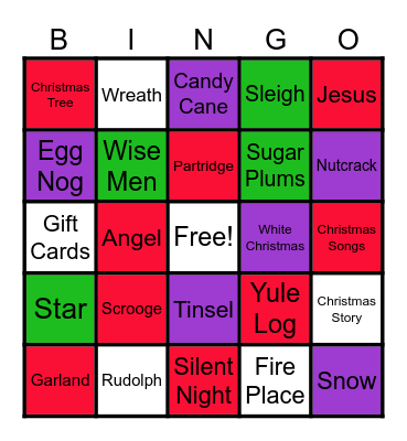 Christmas Bingo Card