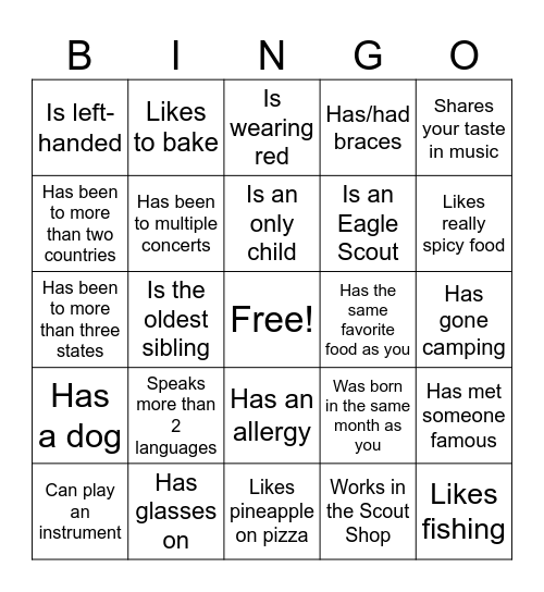 Icebreaker Bingo: Find Someone Who Bingo Card