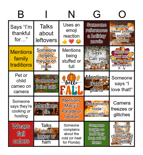 Jamsgiving Bingo Card