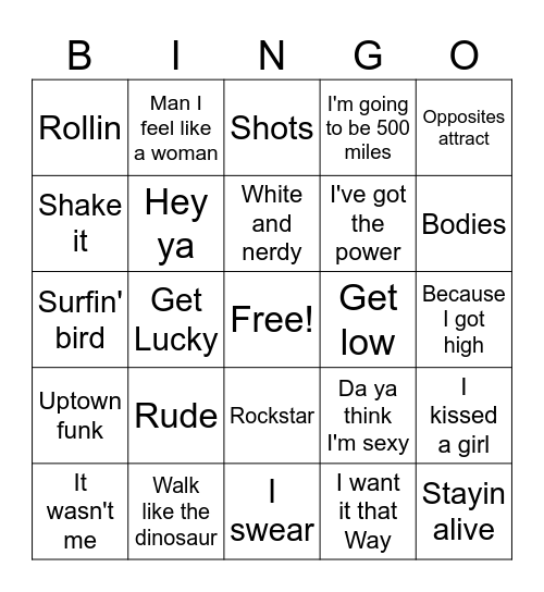 Guilty pleasures Bingo Card