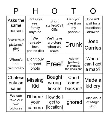 Winter Lights Bingo Card
