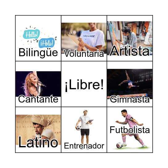 Lotería Identidades Bingo Card