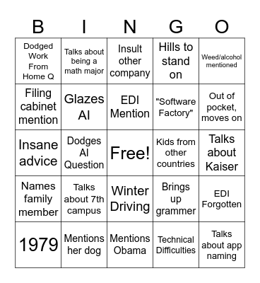 Thomas Bingo Mad Bingo Card