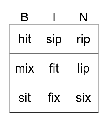 Sounds Great 2 Unit 5 Bingo Card