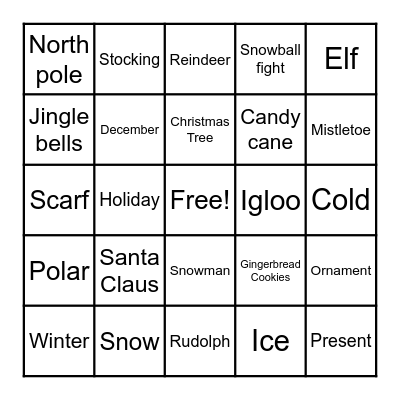 Christmas bingo Card