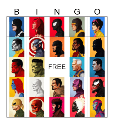 MARVEL BINGO Card