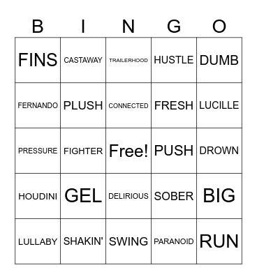 ONE WORD TITLES Bingo Card