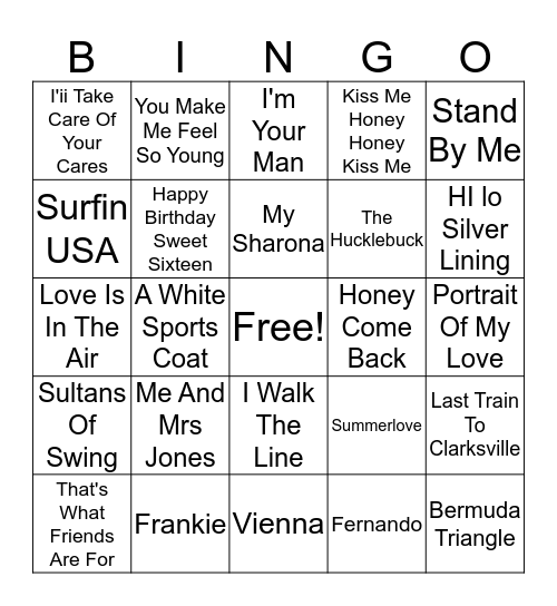 HITS 27 Bingo Card