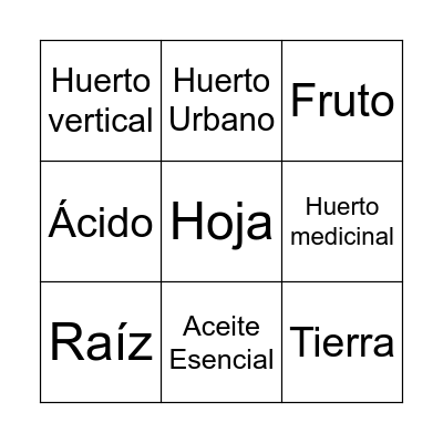 Loteria Aldea Bingo Card