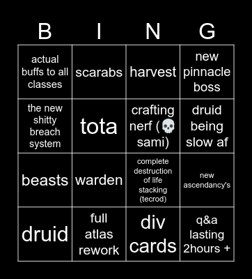 massive cope bingo Card