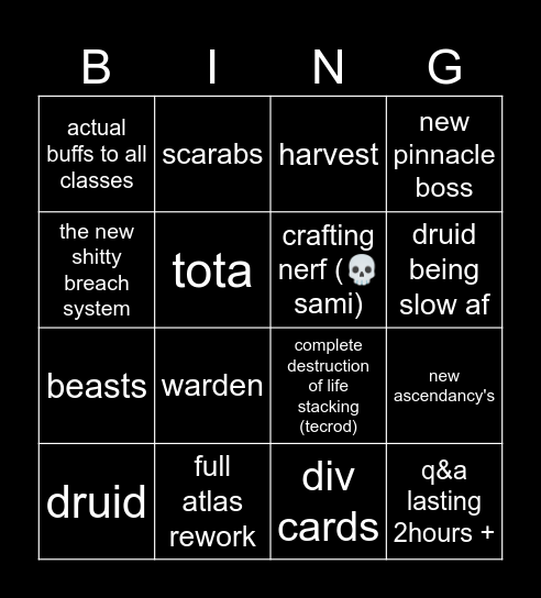 massive cope bingo Card