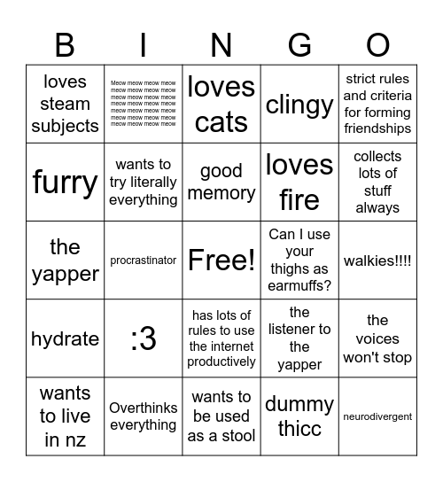 newzealander bingo Card