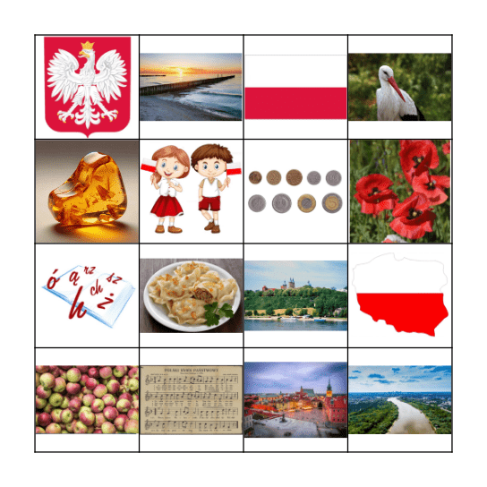 National symbols of Poland Bingo Card