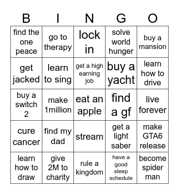 2026 bingo Card