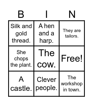 Unit3 Bingo Card