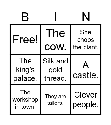 Unit3 Bingo Card