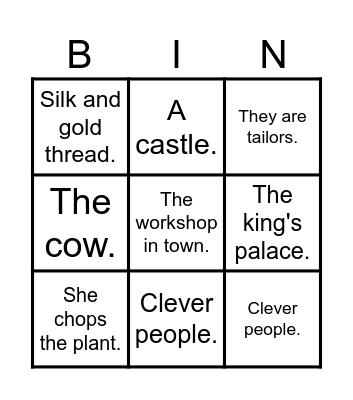 Unit3 Bingo Card