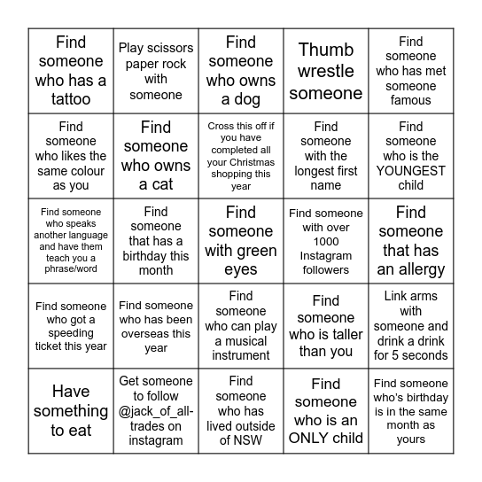 Bingo Card