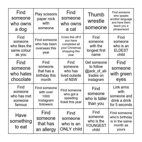 Bingo Card