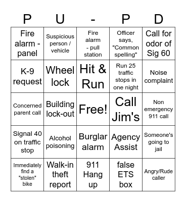 Dispatcher BINGO Card