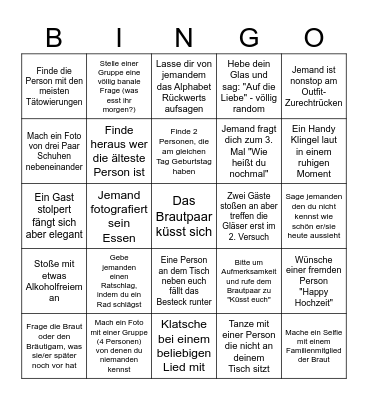 Hochzeit Mike & Yvonne Bingo Card