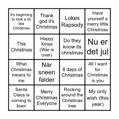 TEC Julefrokost 2025 Bingo Card
