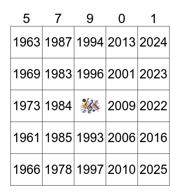 Muziek-Hitster-Bingooooo!!! Bingo Card