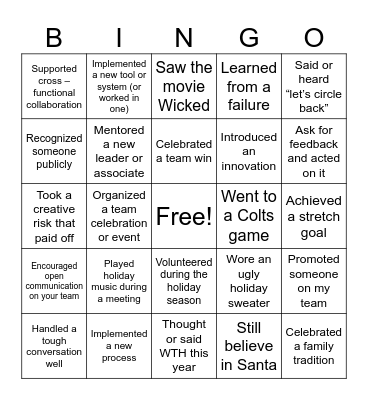 ILFS / IM  2025 Leader Success Bingo Card