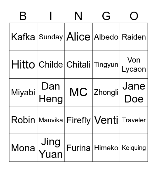 IL BINGO DELLA VITA (Guinzo Edition) Bingo Card