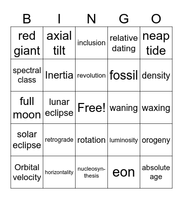 ESS Fall stuff Bingo Card