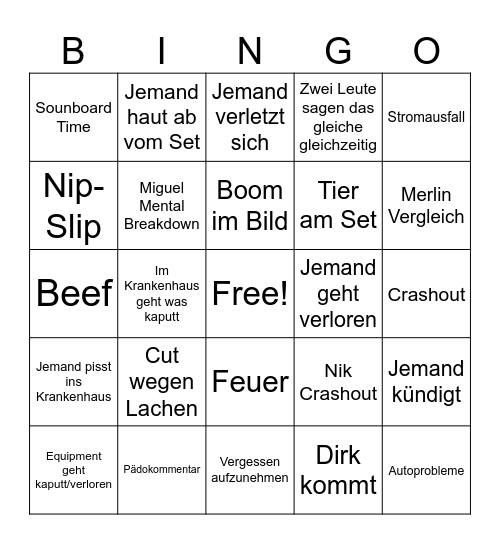 Finn Bingo Card