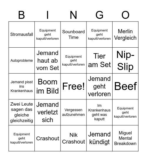 Finn Bingo Card