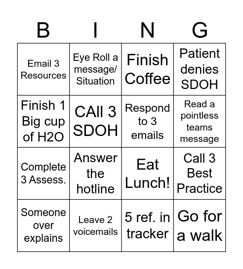 SW Bingo Card