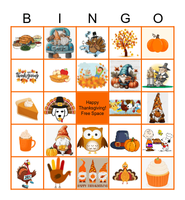 THANKSGIVING BINGO Card