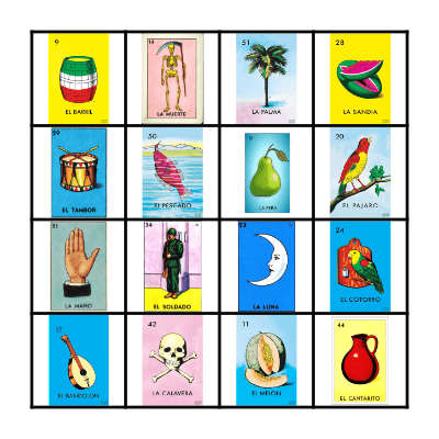 Loteria Bingo Card