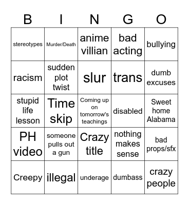Tomorrow's Teachings Bingo Card