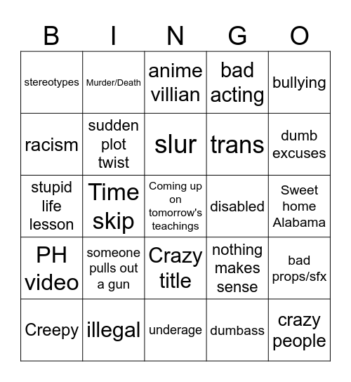Tomorrow's Teachings Bingo Card