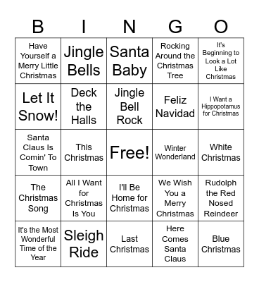Holly Jolly Bingo! Bingo Card