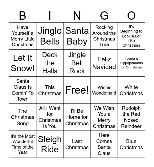 Holly Jolly Bingo! Bingo Card