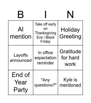 SK CONNECT Bingo Card