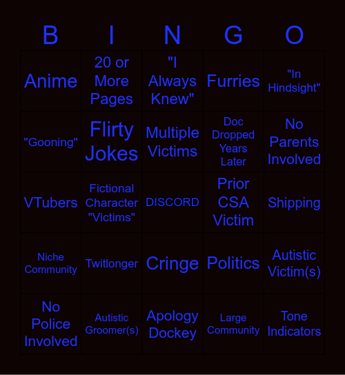 Google Dockey Bingo Card