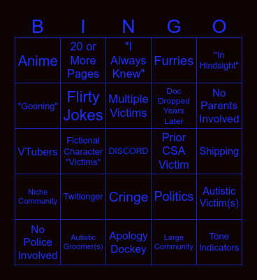 Google Dockey Bingo Card