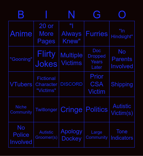 Google Dockey Bingo Card