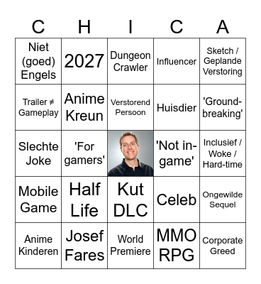 The Game Awards Bingo Card